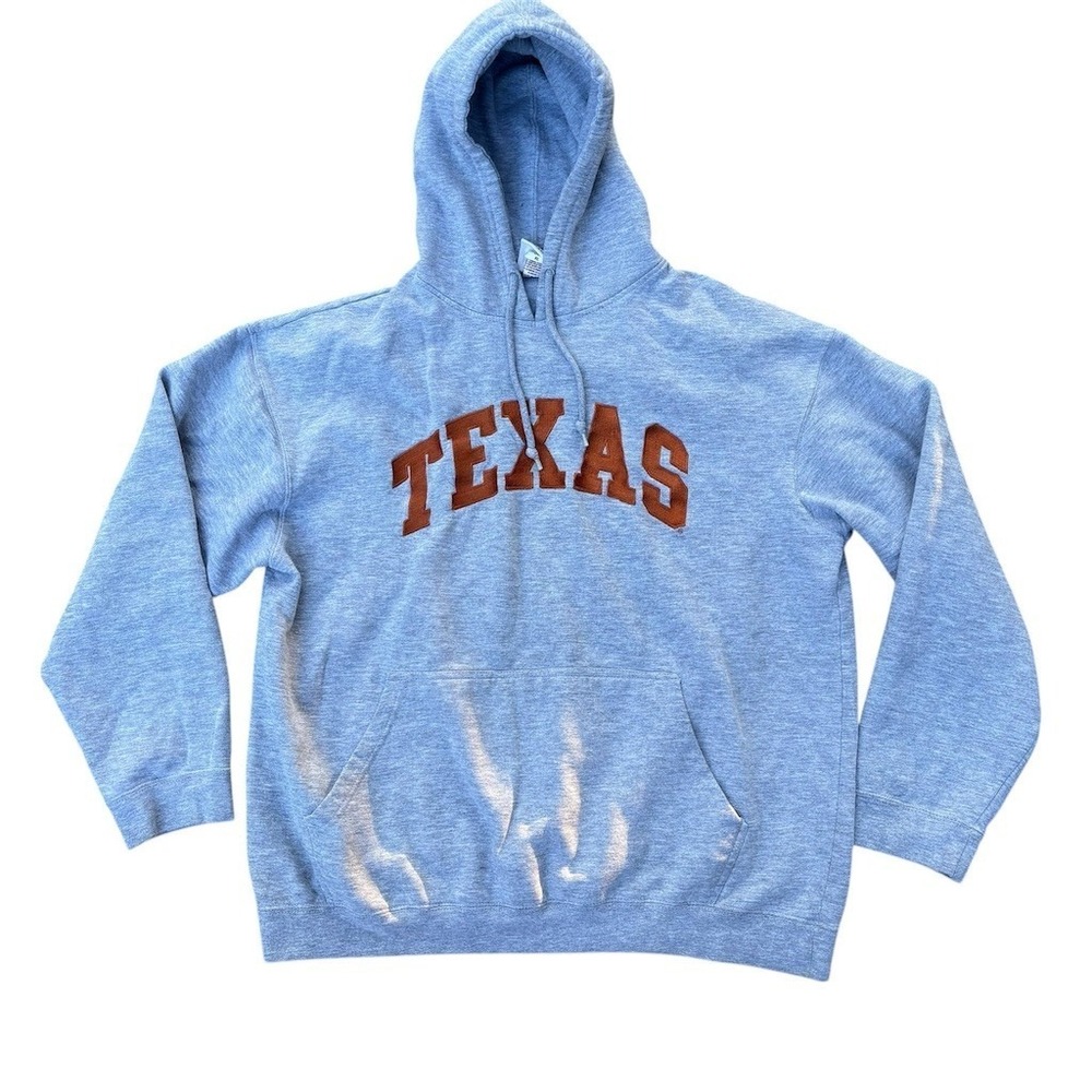 Champion Texas Hoodie‎ Mens XL Heather Gray Pullover Applique